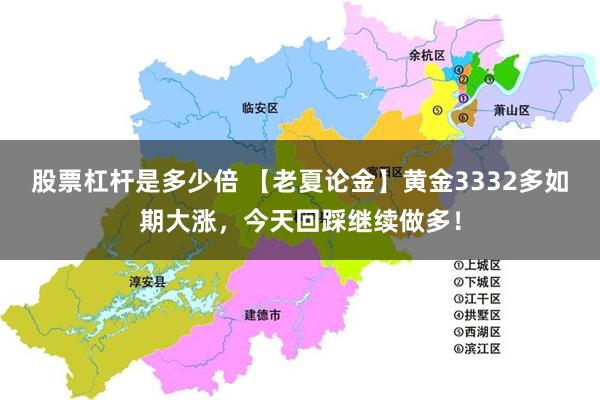股票杠杆是多少倍 【老夏论金】黄金3332多如期大涨，今天回踩继续做多！