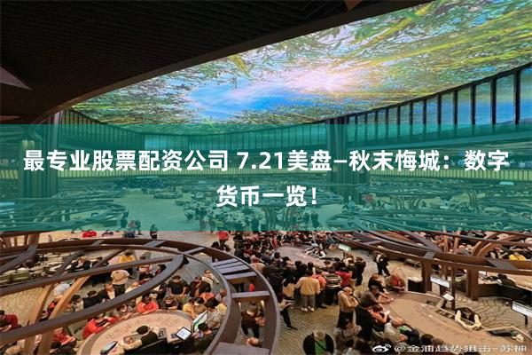 最专业股票配资公司 7.21美盘—秋末悔城：数字货币一览！