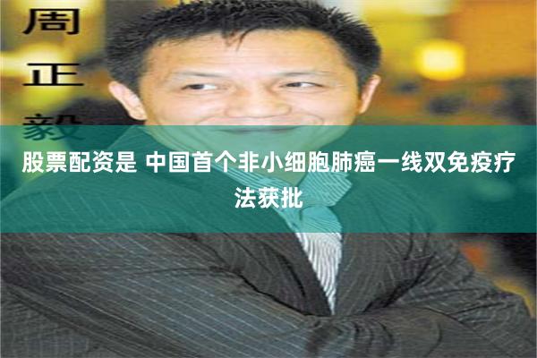 股票配资是 中国首个非小细胞肺癌一线双免疫疗法获批