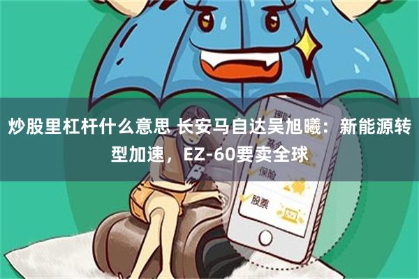 炒股里杠杆什么意思 长安马自达吴旭曦：新能源转型加速，EZ-60要卖全球