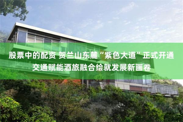 股票中的配资 贺兰山东麓“紫色大道”正式开通交通赋能酒旅融合绘就发展新画卷