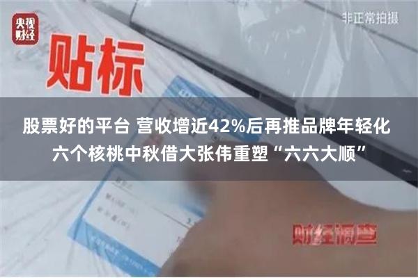 股票好的平台 营收增近42%后再推品牌年轻化 六个核桃中秋借大张伟重塑“六六大顺”