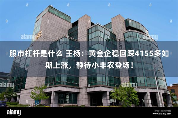 股市杠杆是什么 王杨：黄金企稳回踩4155多如期上涨，静待小非农登场！